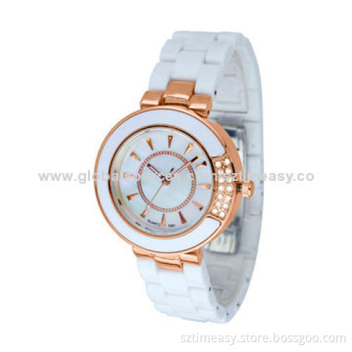New Luxury High-quality Shell Cameo Designer Ceramic Fashion Watch for Women, Waterproof